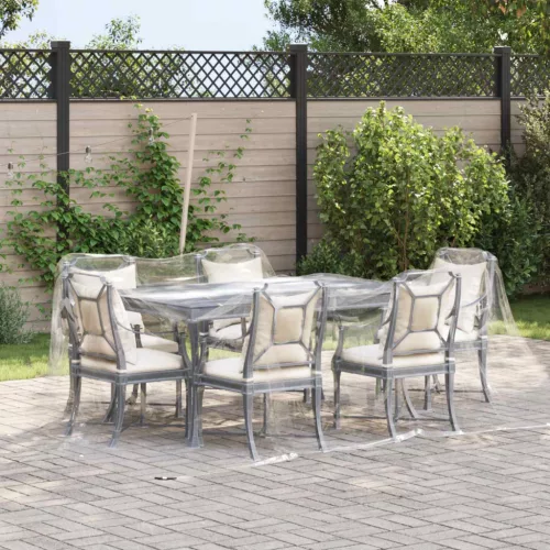 vidaXL Ponyva fémfülekkel Átlátszó 3 x 4 m Polietilén