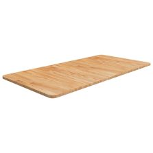   vidaXL világosbarna kezelt tömör fa fürdőszobai pult 100x50x1,5 cm