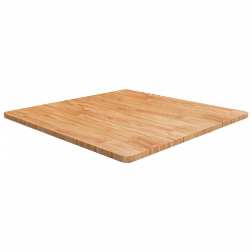 vidaXL világosbarna kezelt tömör tölgyfa négyzet asztallap 90x90x2,5cm