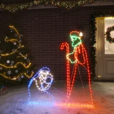   vidaXL karácsonyi Mária és József figura 264 LED-del 40x55 / 38x100 cm