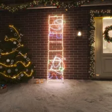   vidaXL összecsukható Mikulás a létrán figura 552 LED-del 50 x 200 cm