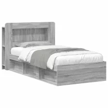   vidaXL Ágykeret tárolóval Szürke Sonoma 80 x 200 cm Szerelt Fa