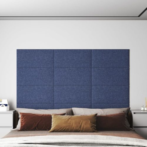 vidaXL 12 db kék szövet fali panel 60x30 cm 2,16 m²