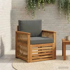 vidaXL Kültéri középső kanapé Természetes