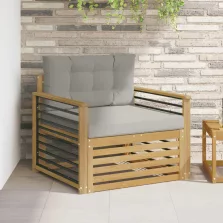 vidaXL Kültéri kanapé Poliészter Fehér