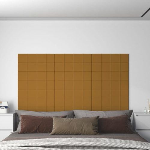 vidaXL 12 db barna bársony fali panel 60 x 15 cm 1,08 m²