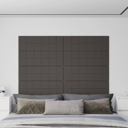 vidaXL 12 db sötétszürke szövet fali panel 90x30 cm 3,24 m²