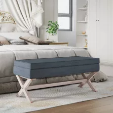   vidaXL sötétszürke bársony tárolóülőke 110 x 45 x 49 cm