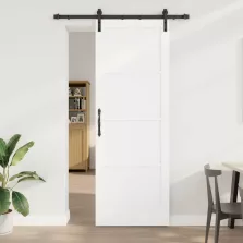 vidaXL Csúszó ajtó Fehér 83 x 232 cm Tömör Fenyőfa