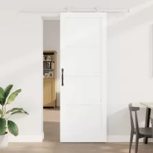 vidaXL Csúszó ajtó Fehér 83 x 232 cm Tömör Fenyőfa