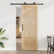   vidaXL Csúszó ajtó ORKDAL Természetes 73,5 x 211 cm Tömör Fenyőfa
