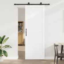   vidaXL Csúszó ajtó ORKDAL Fehér 83 x 232 cm Tömör Fenyőfa