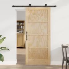   vidaXL Csúszó ajtó ORKDAL Természetes 86 x 198,5 cm Tömör Fenyőfa