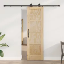   vidaXL Csúszó ajtó ORKDAL Természetes 61 x 198,5 cm Tömör Fenyőfa