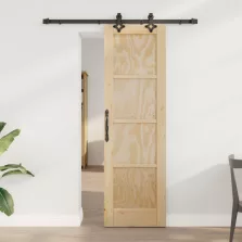   vidaXL Csúszó ajtó ORKDAL Természetes 61 x 198,5 cm Tömör Fenyőfa