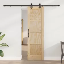  vidaXL Csúszó ajtó ORKDAL Természetes 61 x 198,5 cm Tömör Fenyőfa