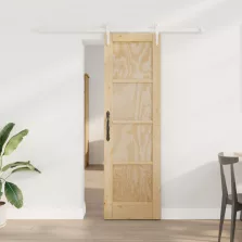   vidaXL Csúszó ajtó ORKDAL Természetes és Fehér 61 x 198,5 cm