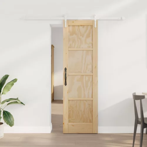 vidaXL Csúszó ajtó ORKDAL Természetes és Fehér 61 x 198,5 cm