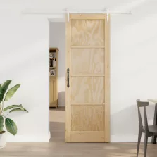   vidaXL Csúszó ajtó ORKDAL Természetes és Fehér 73,5 x 211 cm