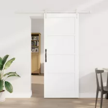   vidaXL Csúszó ajtó ORKDAL Fehér 83 x 202 cm Tömör Fenyőfa