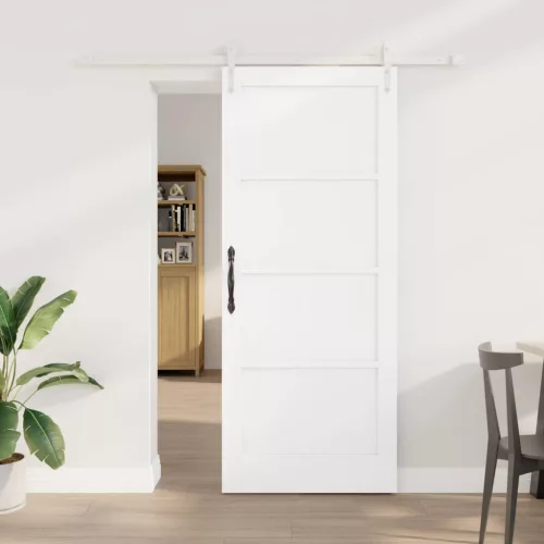 vidaXL Csúszó ajtó ORKDAL Fehér 83 x 202 cm Tömör Fenyőfa