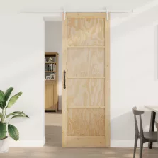   vidaXL Csúszó ajtó ORKDAL Természetes és Fehér 83 x 232 cm