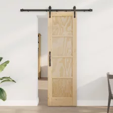  vidaXL Csúszó ajtó ORKDAL Természetes 61 x 198,5 cm Tömör Fenyőfa