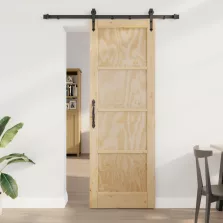  vidaXL Csúszó ajtó ORKDAL Természetes 73,5 x 211 cm Tömör Fenyőfa