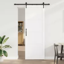   vidaXL Csúszó ajtó ORKDAL Fehér 83 x 232 cm Tömör Fenyőfa