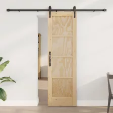   vidaXL Csúszó ajtó ORKDAL Természetes 61 x 198,5 cm Tömör Fenyőfa