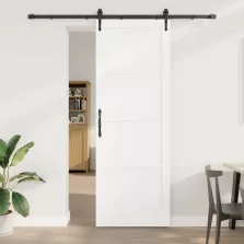   vidaXL Csúszó ajtó ORKDAL Fehér 83 x 232 cm Tömör Fenyőfa