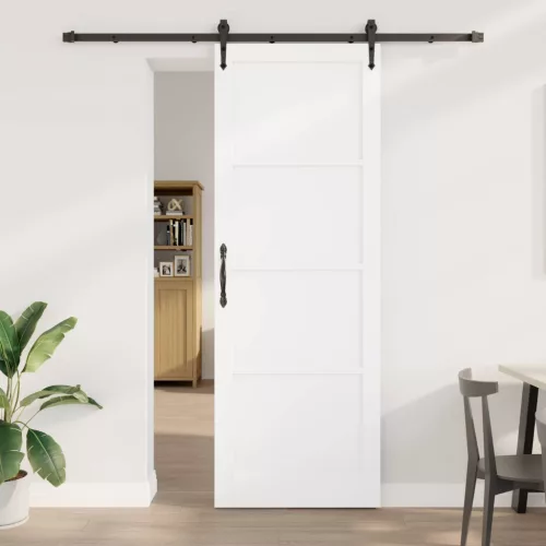vidaXL Csúszó ajtó ORKDAL Fehér 83 x 232 cm Tömör Fenyőfa