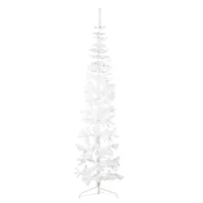  vidaXL fehér vékony fél műkarácsonyfa állvánnyal 240 cm