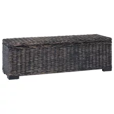 vidaXL Tároló Doboz tárolóval Fekete 110 x 35 x 45 cm