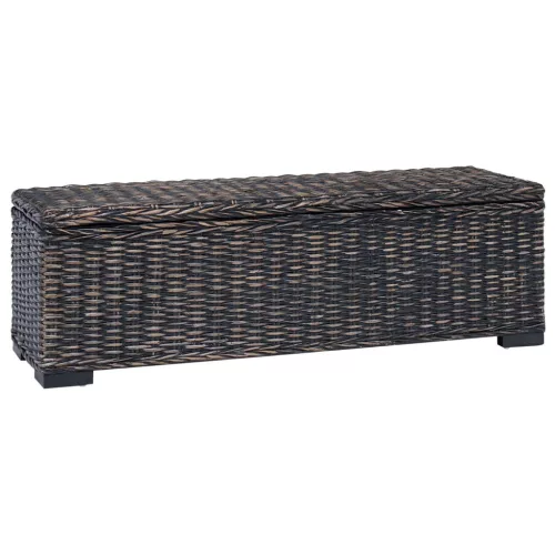 vidaXL Tároló Doboz tárolóval Fekete 110 x 35 x 45 cm