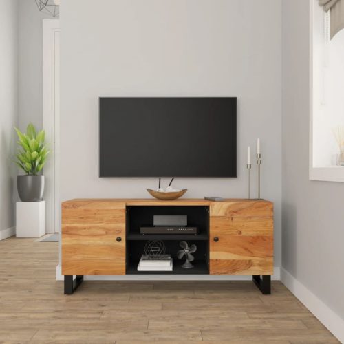 vidaXL tömör akácfa TV-szekrény 105 x 33 x 46 cm