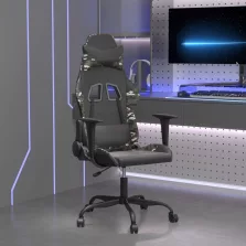 vidaXL fekete és terepszínű műbőr masszázsjátékszék