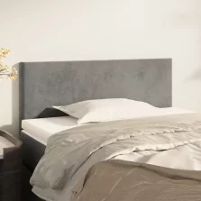 vidaXL világosszürke bársony fejtámla 80 x 5 x 78/88 cm
