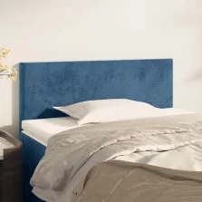 vidaXL sötétkék bársony fejtámla 90x5x78/88 cm