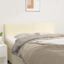 vidaXL 2 db krémszínű műbőr fejtámla 72 x 5 x 78/88 cm