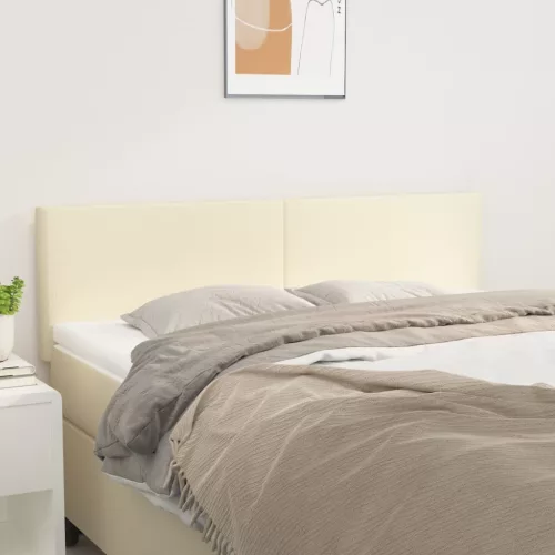 vidaXL 2 db krémszínű műbőr fejtámla 72 x 5 x 78/88 cm
