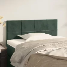 vidaXL sötétzöld bársony fejtámla 100x5x78/88 cm