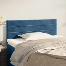 vidaXL sötétkék bársony fejtámla 100x5x78/88 cm