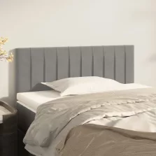 vidaXL világosszürke bársony fejtámla 90x5x78/88 cm