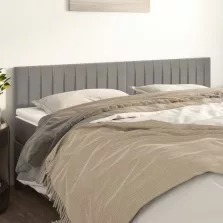   vidaXL 2 db világosszürke bársony fejtámla 80 x 5 x 78/88 cm