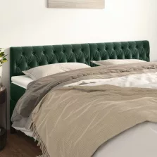 vidaXL 2 db sötétzöld bársony fejtámla 90x7x78/88 cm