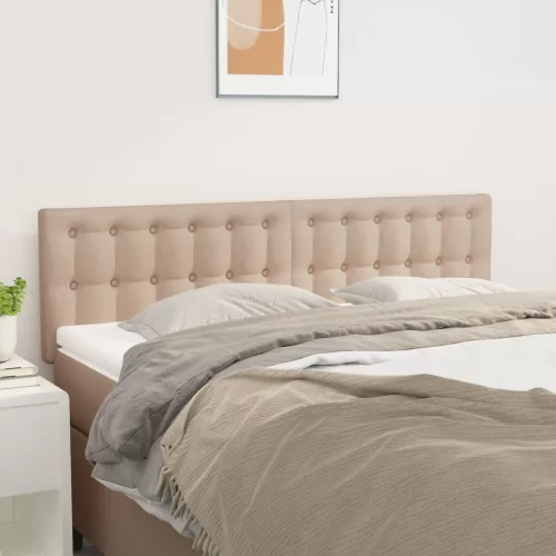 vidaXL 2 db cappuccino színű műbőr fejtámla 72 x 5 x 78/88 cm