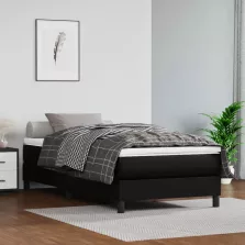 vidaXL fekete műbőr zsebrugós ágymatrac 80 x 200 x 20 cm