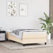   vidaXL krémszínű szövet zsebrugós ágymatrac közepes keménységű 100x200x20 cm