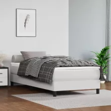 vidaXL fehér műbőr zsebrugós ágymatrac 100x200x20 cm